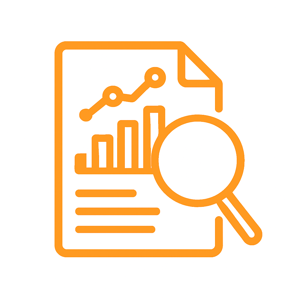 Reporting and analytics icon