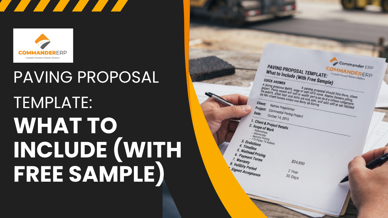 Paving Proposal Template: What to Include (with Free Sample)